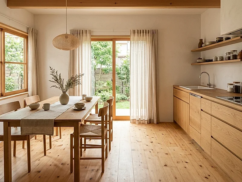 ナチュラルスタイルのダイニング空間
