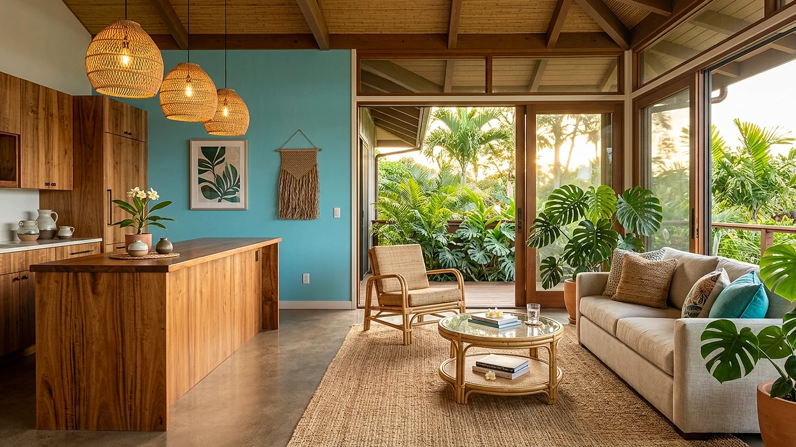 ハワイアンスタイルの施工イメージ - リゾート空間