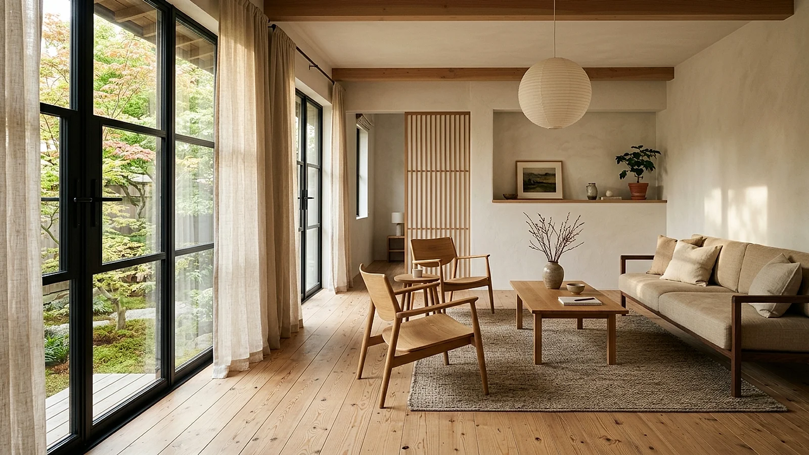 ナチュラルスタイルの施工イメージ - 木漏れ日の空間